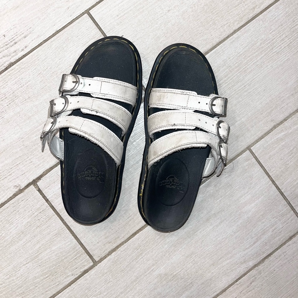 Women’s Dr. Martens White Blaire Slide Sandals - Size 7